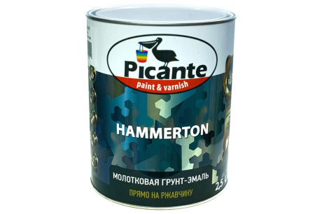 Купить Эмаль молотковая HAMMERTON темно-зеленая 2 5л  PICANTE 10420-6005.GL фото №1