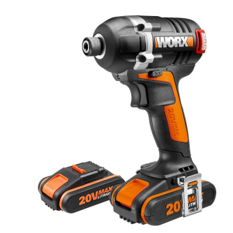 Купить Шуруповерт аккумуляторный WORX BL WX292 20V 2,0Ач кейс фото №1