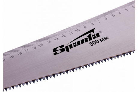 Купить Ножовка по дереву 500мм 5-6 TPI каленый зуб линейка пластиковая рукоятка SPARTA 232365 фото №2